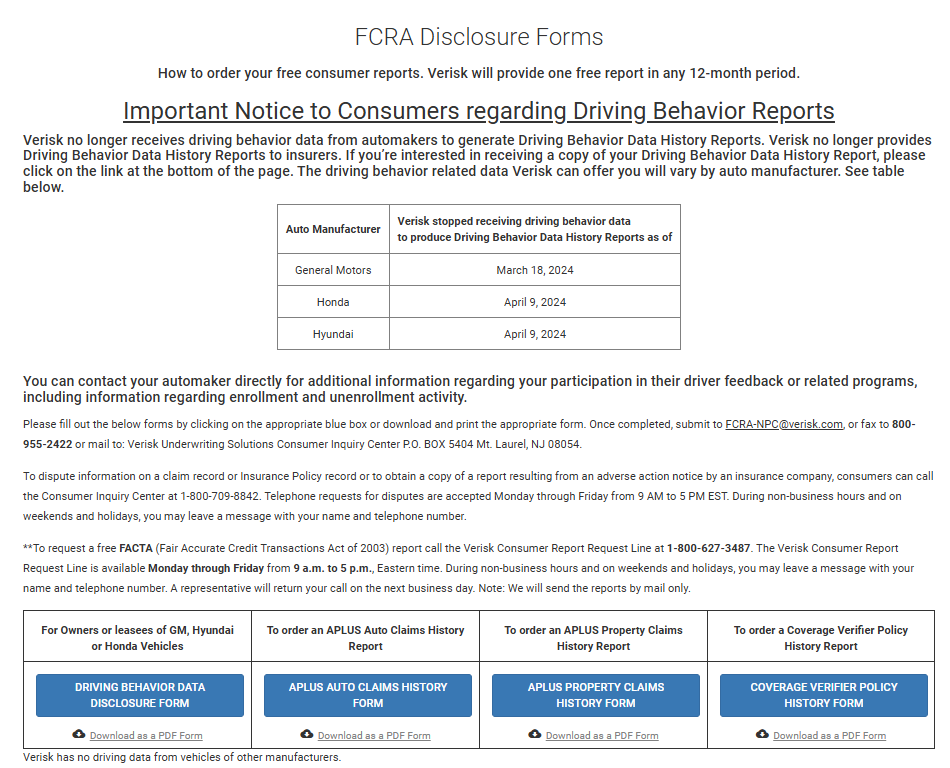 How to request my GM-OnStar-Verisk-Driving-Behavior-Reports