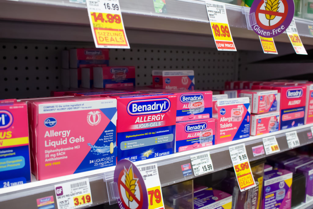 CDC Study Finds 15 Of Overdose Deaths Linked To Benadryl Other   Benadryl Shelf Ss 2025035543 1024x683 